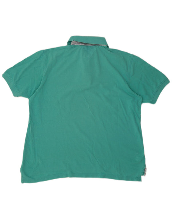 Tommy Hilfiger herre poloshirt XL turkis bomuld