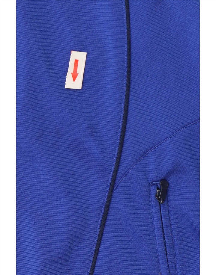 Adidas Træningsdragt til mænd Top jakke UK 44/46 Large Blue Colourblock Polyester