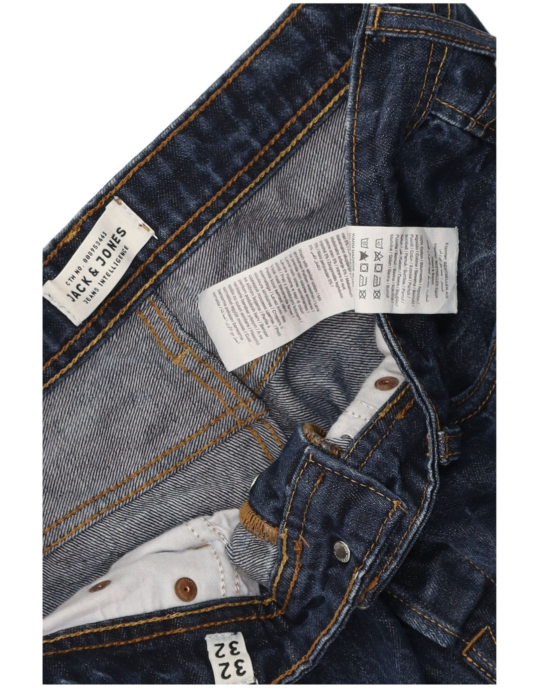 Jack & Jones Herre Slim Jeans W32 L32 Marineblå Bomuld