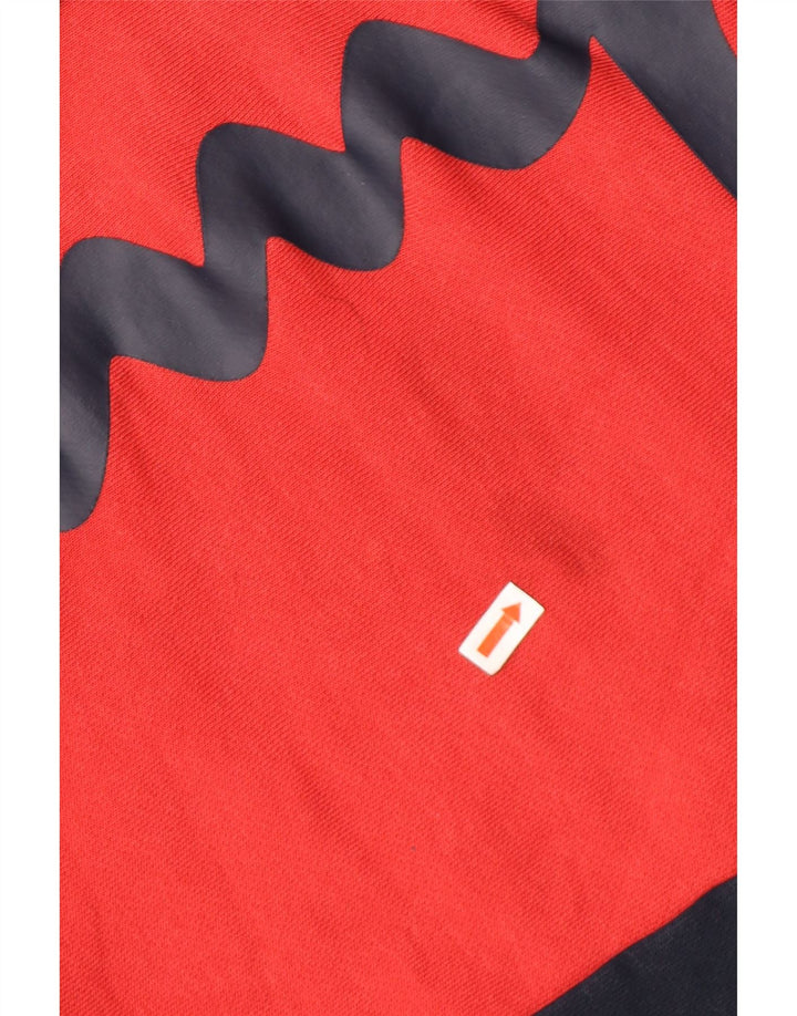 CHAMPION Grafisk hættetrøje til kvinder UK 16 Stor rød farveblok