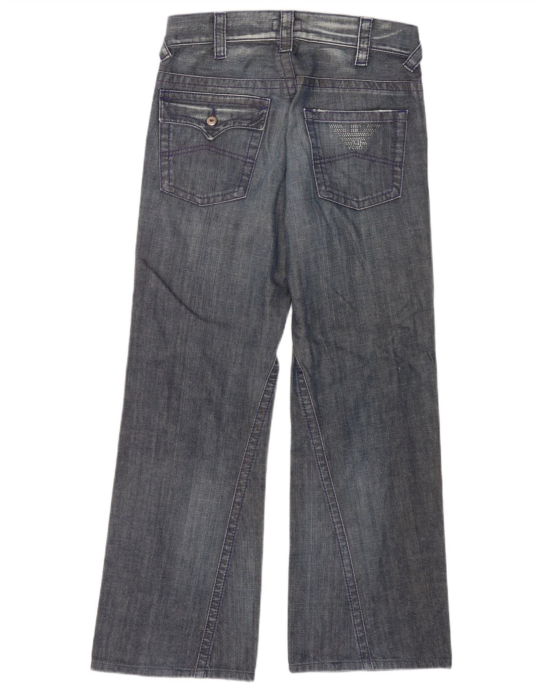 Armani Herre Bootcut Jeans W29 L30 Blå Bomuld
