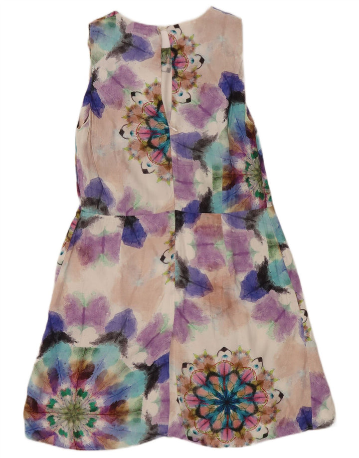 DESIGUAL Womens Sleeveless A-Line Dress IT 44 Medium Multicoloured Floral
