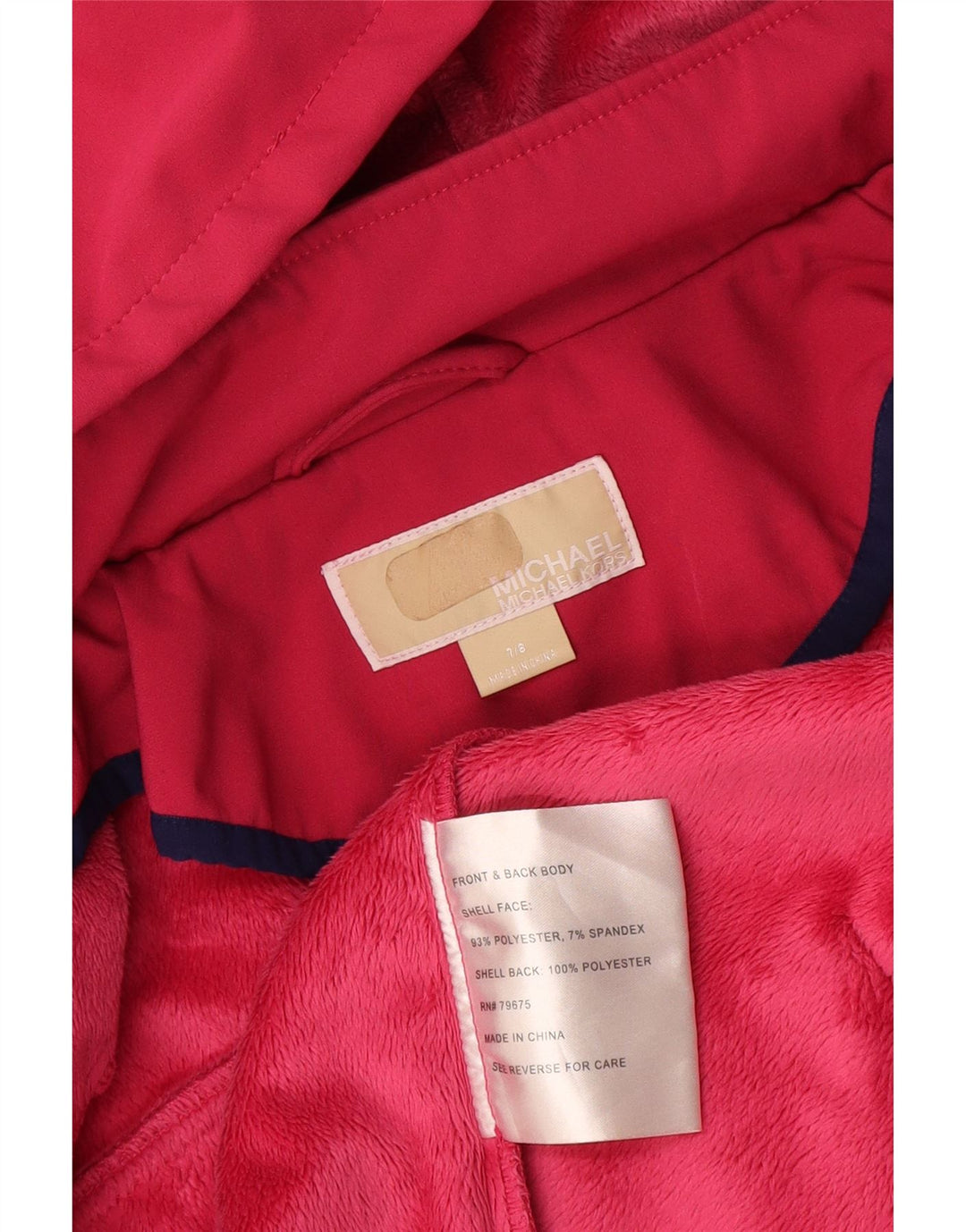 Michael Kors Pige Hættejakke Windbreaker 7-8 år Pink Polyester