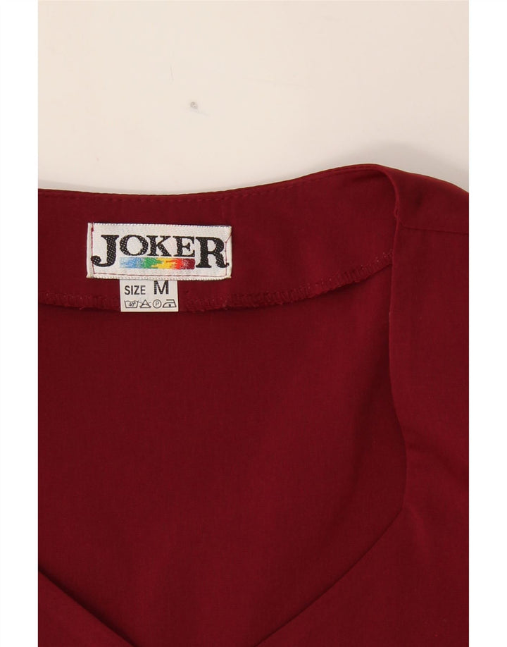 JOKER Womens Blazer Jacket UK 12 Medium Burgundy Vintage Joker and Second-Hand Joker from Messina Hembry 
