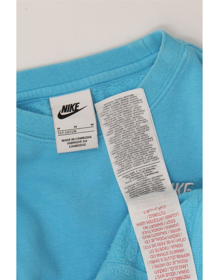 NIKE Sweatshirt-trøje til drenge 10-11 år Medium blå bomuld