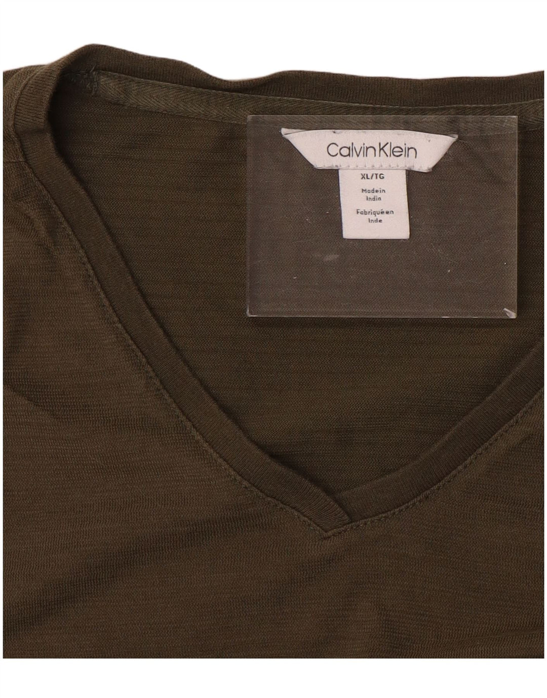 CALVIN KLEIN Herre T-Shirt Top XL Khaki