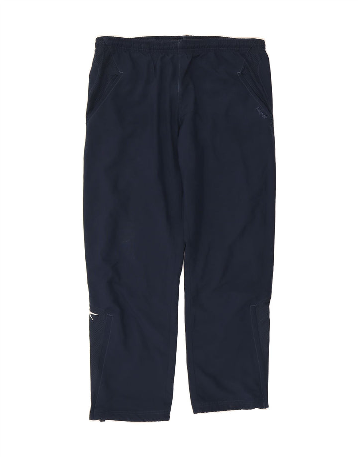 REEBOK Mens Tracksuit Trousers Large Navy Blue Polyester Vintage Reebok and Second-Hand Reebok from Messina Hembry 