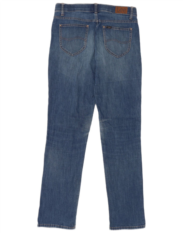 Lee Dame Mid Rise Regular Fit Straight Jeans W29 L33 Blå Bomuld