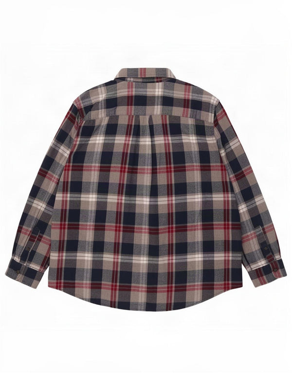Chaps Herre stor flannelskjorte 2XL marineblå ternet bomuld