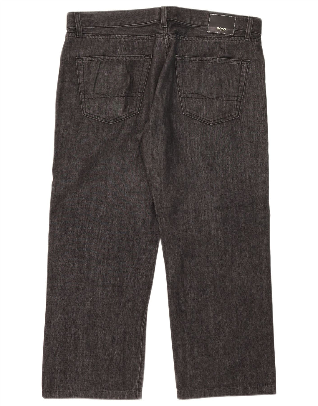 Hugo Boss Straight Jeans til mænd W38 L26 Sort bomuld