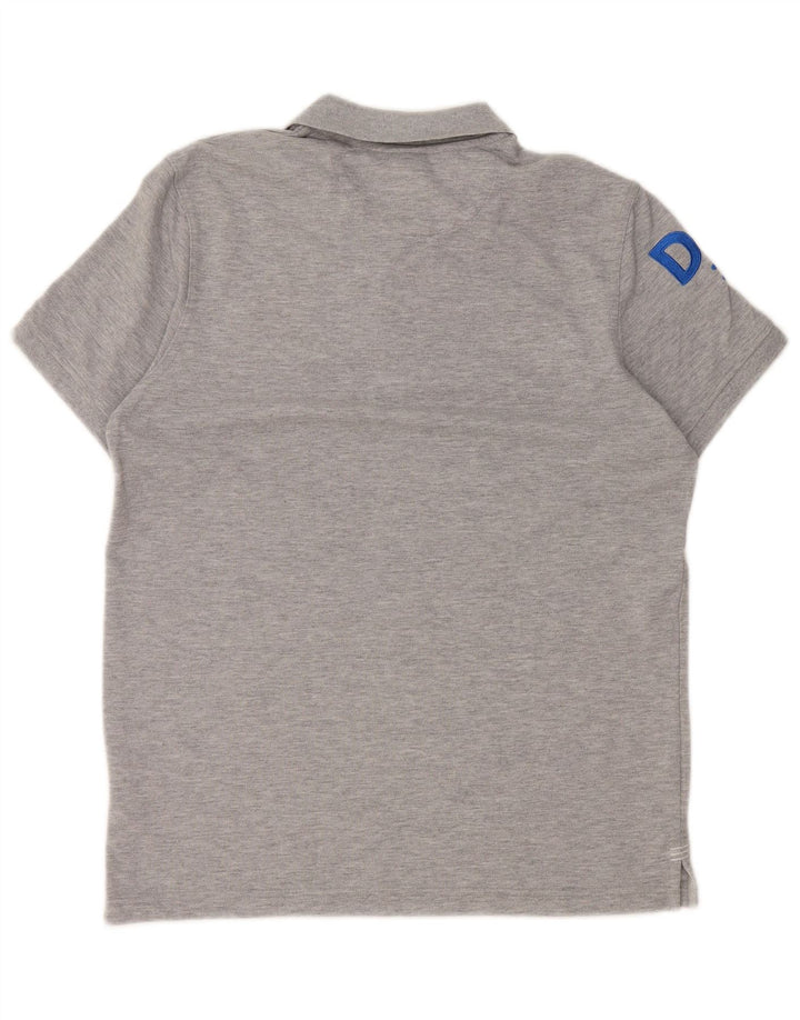 Canterbury grafisk poloshirt til mænd, lille grå bomuld