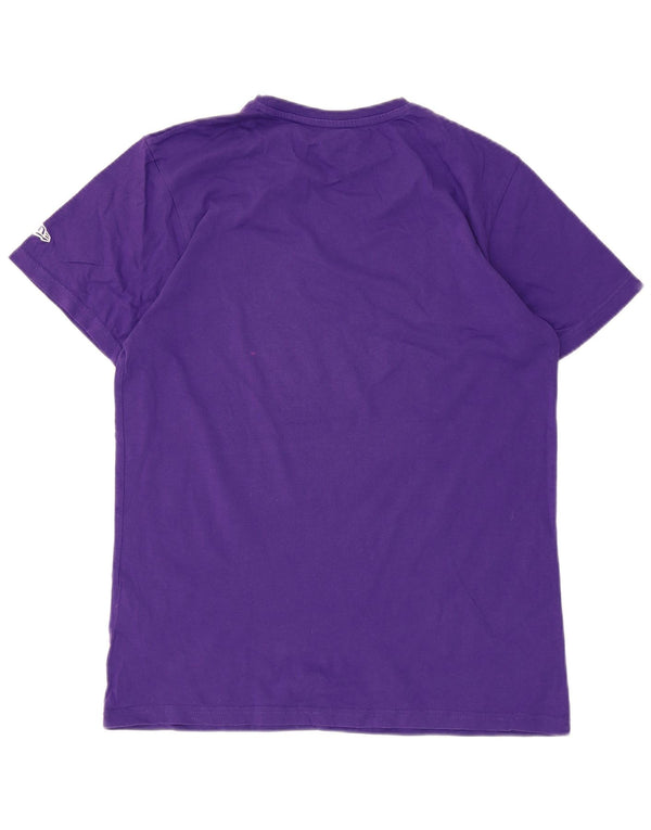 New Era Herre Los Angeles Lakers Grafisk T-Shirt Top Medium Lilla Bomuld