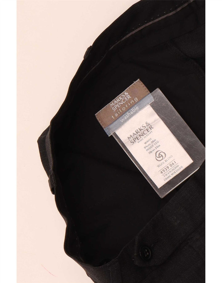 Marks & Spencer Herre Pegged Suit Bukser W36 L31 Grå Polyester