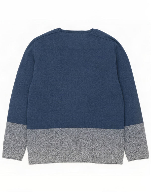 Zara drenge sweater med rund hals 13-14 år marineblå farveblok