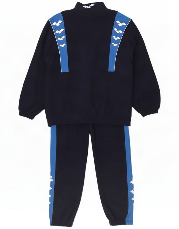 Arena Mens Graphic Full Tracksuit XL Navy Blue Colourblock Polyester