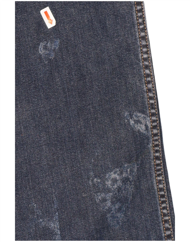 WRANGLER Mens Texas Stretch Straight Jeans W35 L34 Blue Cotton