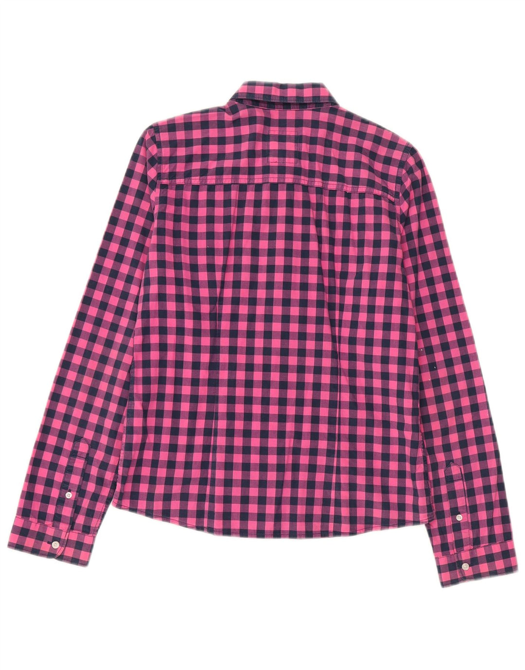 Hollister Dameskjorte UK 14 Medium Pink Gingham Cotton