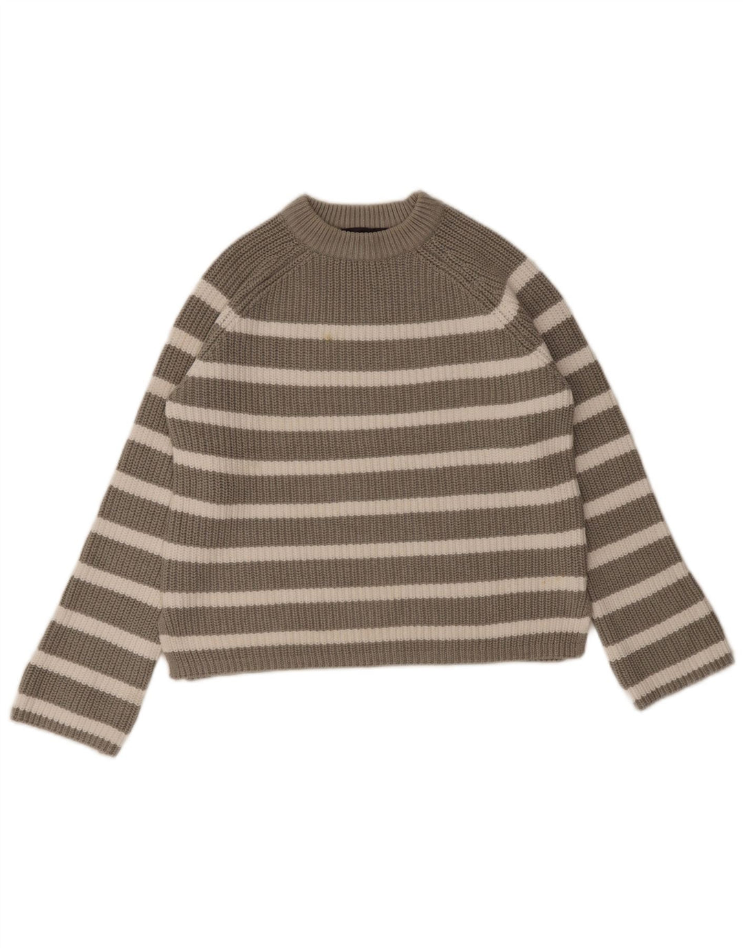 Marks & Spencer Dame sweater med rund hals DK 10 Små grå stribet