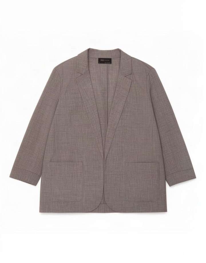 Marks & Spencer Dame 3/4 ærmet åben blazerjakke UK 16 Large Grå