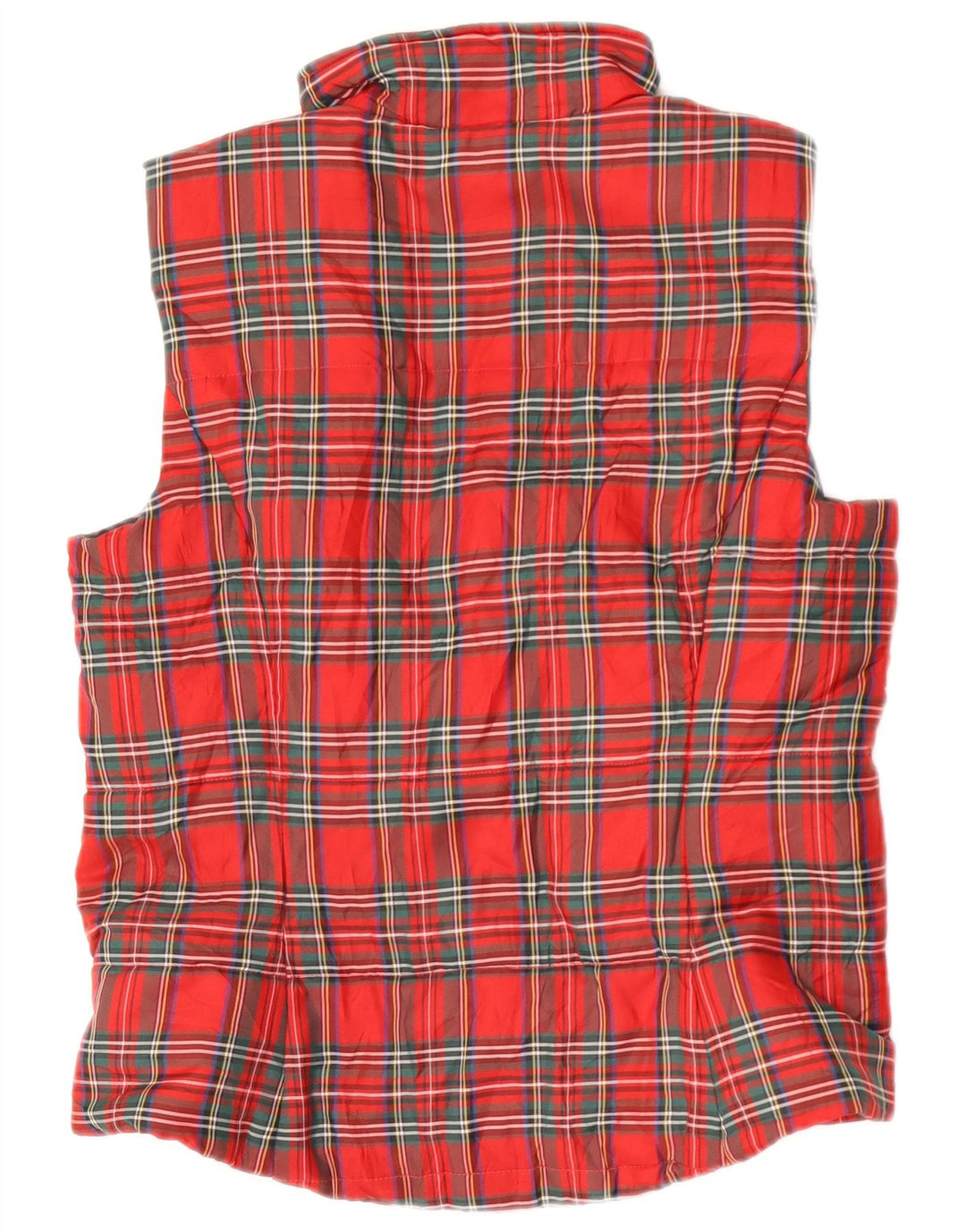 Chaps Dame Polstret Gilet UK 14 Medium Red Check Polyester