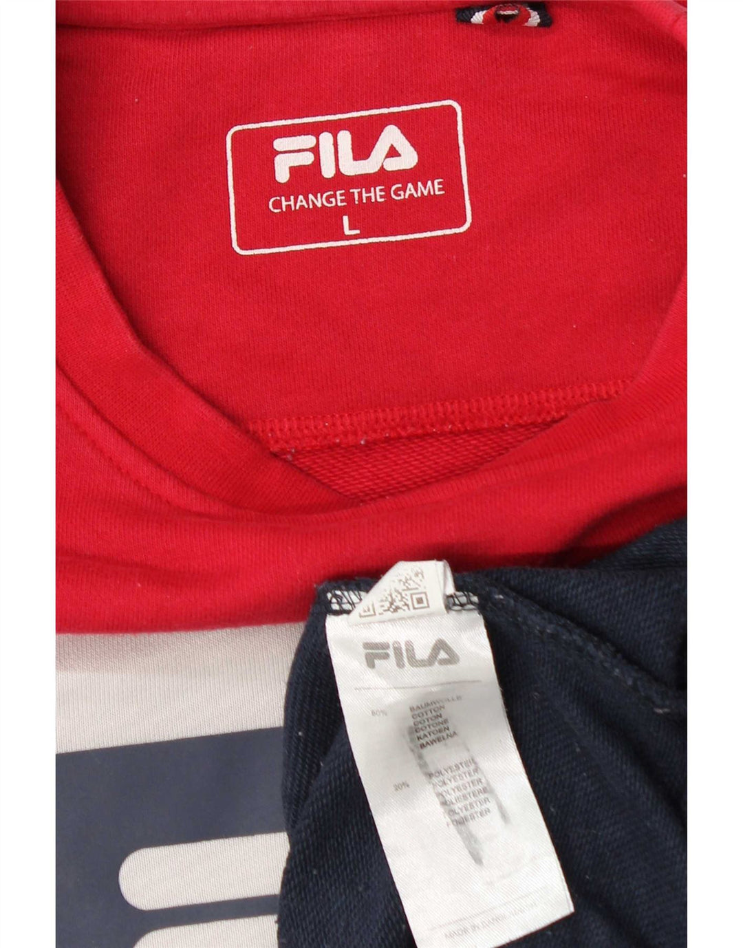 Fila Herre grafisk sweatshirt Jumper Stor flerfarvet Colourblock Bomuld
