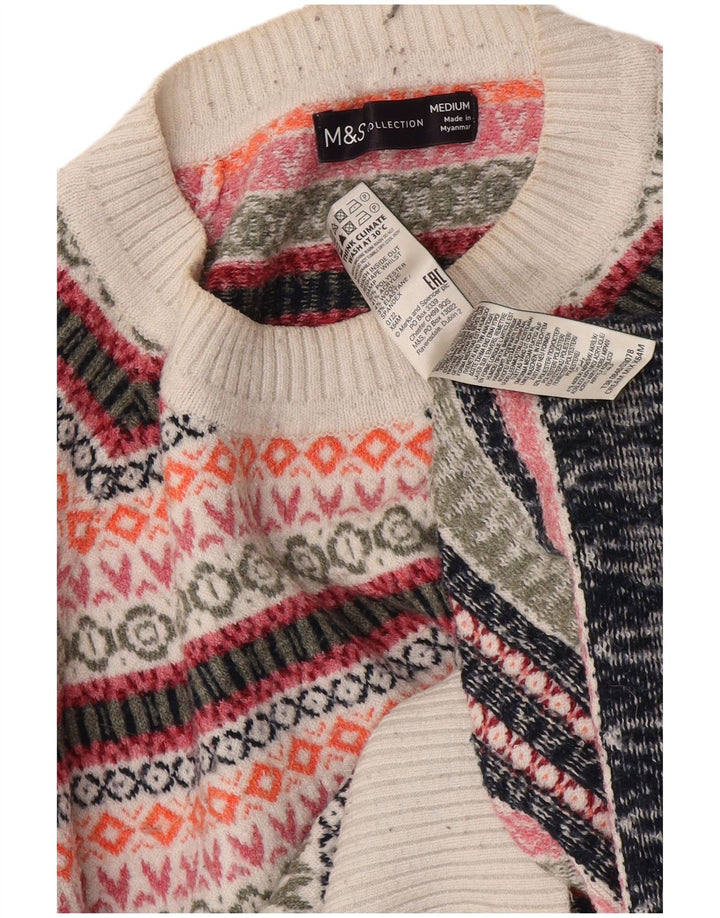 Marks & Spencer Dame sweater med rund hals DK 14 Medium Flerfarvet