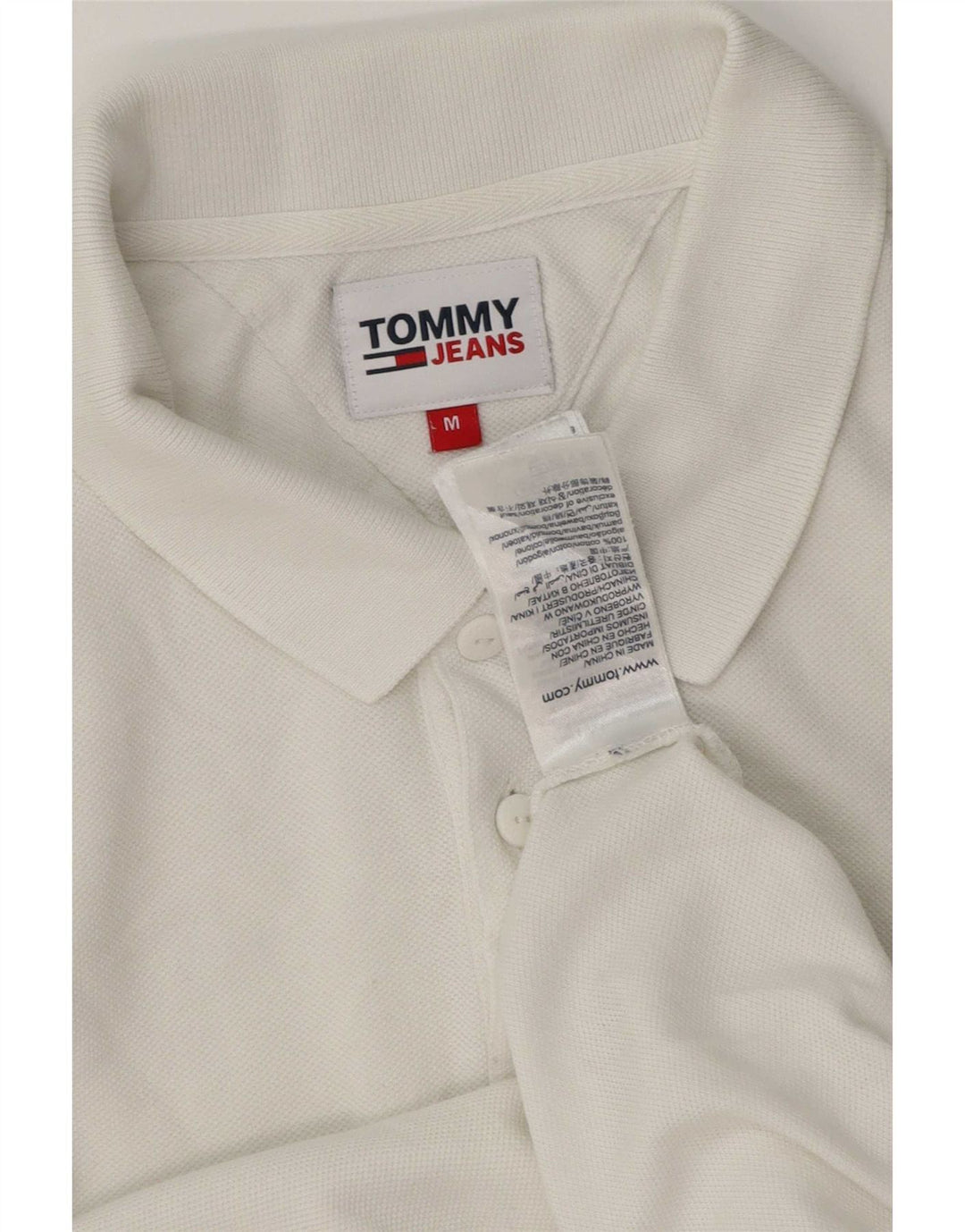 Tommy Hilfiger herre poloshirt Medium hvid bomuld
