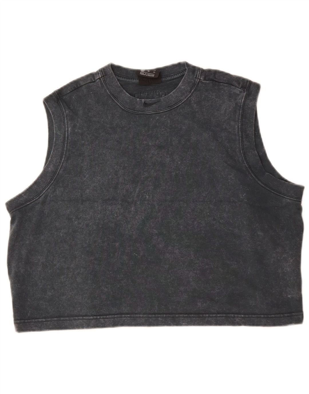 NIKE Womens Crop Vest Top UK 18 XL Grå Bomuld