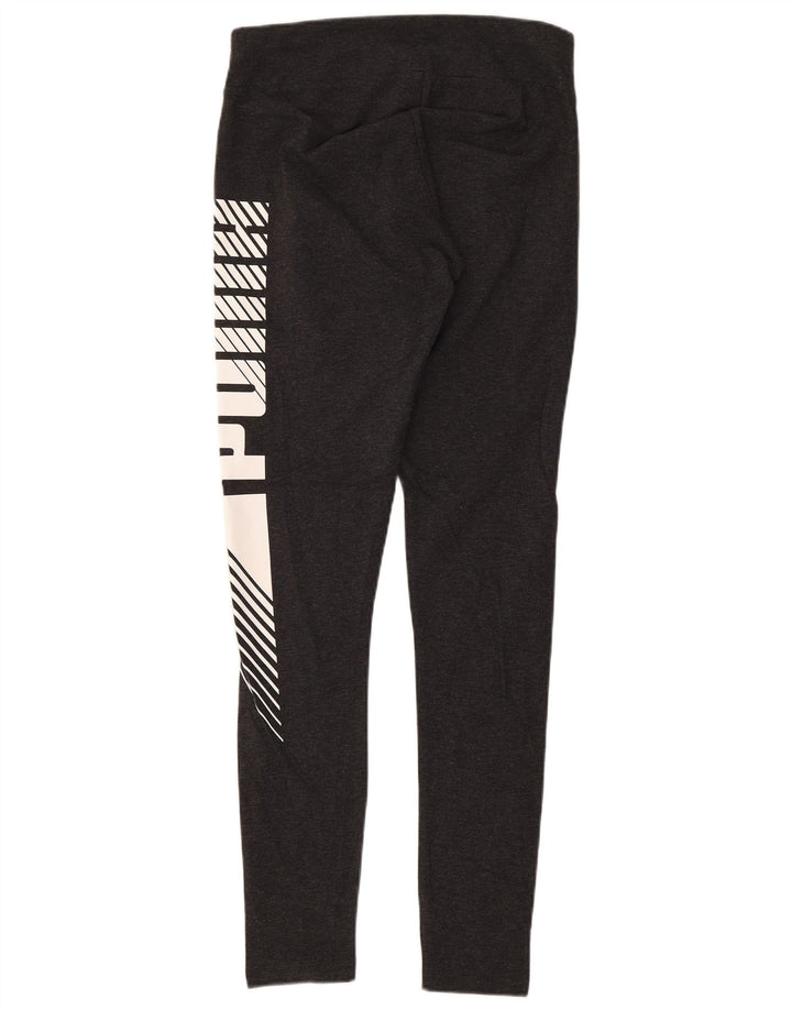 Puma Kvinders Grafiske Leggings UK 8 Små Grå Bomuld