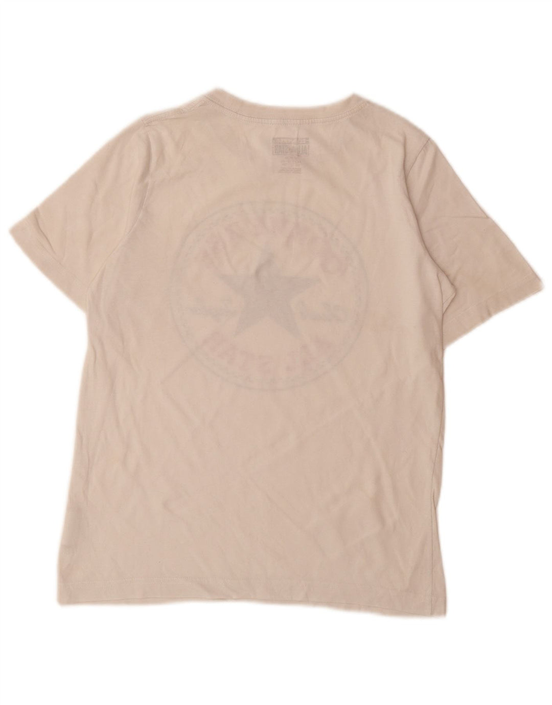 CONVERSE Drenge Grafisk T-Shirt Top 10-11 År Medium Hvid Bomuld