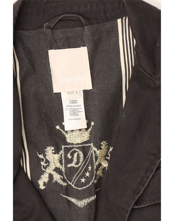 Diesel Herre Military Military Jacket UK 40 Large Black