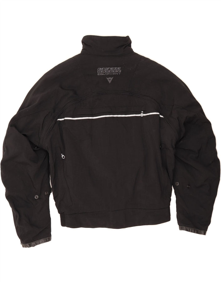 DAINESE Mens Graphic Racer Jacket IT 46 Small Black Nylon Vintage Dainese and Second-Hand Dainese from Messina Hembry 