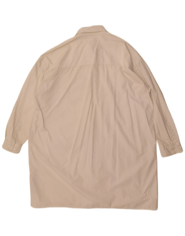 Levi's Dame Langærmet Oversized Skjortekjole UK 14 Medium White Bomuld