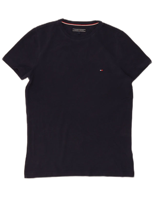Tommy Hilfiger Herre T-shirt Top Lille marineblå bomuld