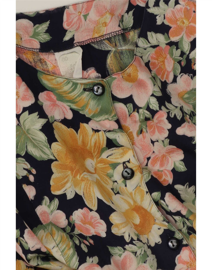 Vintage dameskjorte bluse IT 50 XL Flerfarvet blomster