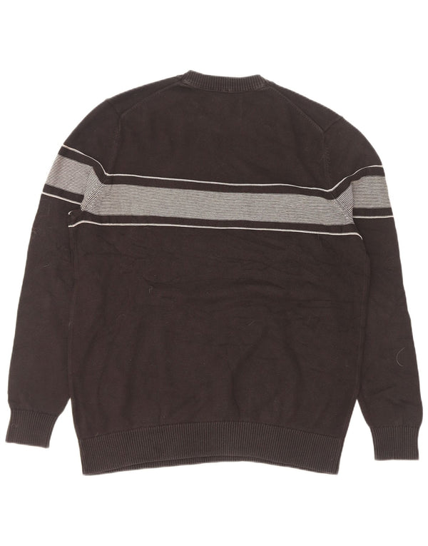 Calvin Klein Jeans Herre Crew Neck Jumper Sweater Large Black Colourblock