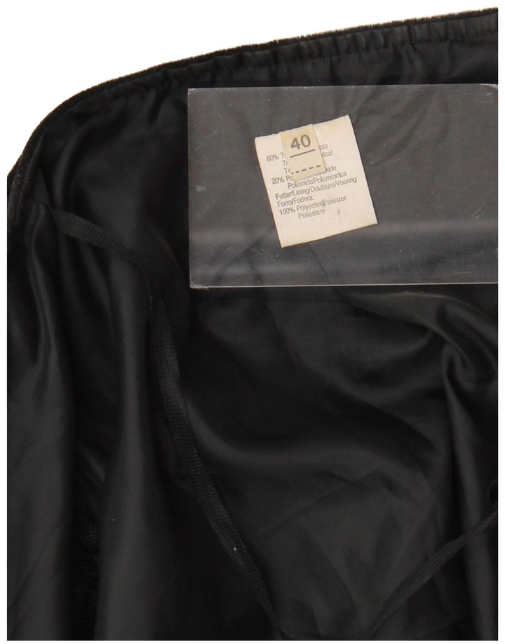 VINTAGE Bolerojakke til kvinder IT 40 Lille sort triacetat