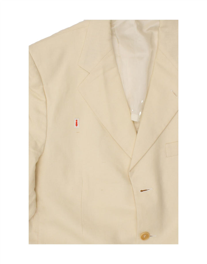 PIERRE CARDIN Herre 3-knaps blazerjakke IT 50 Large Beige Linned