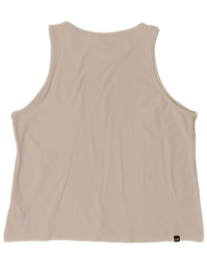 PUMA grafisk vest top til kvinder 18 XL hvid bomuld