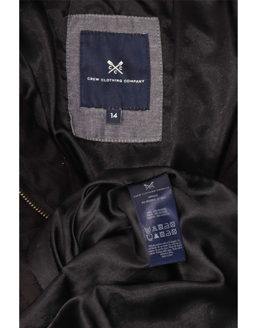 Besætningstøj Dame hætte Regular Fit Polstret frakke UK 14 Medium Sort