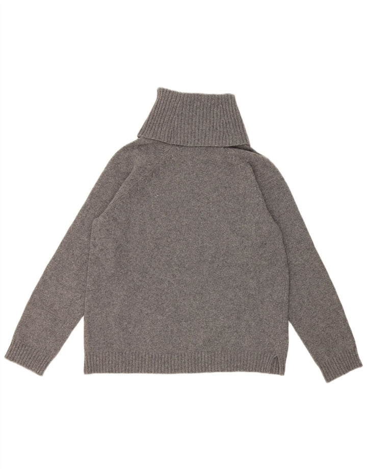 Benetton Dame Rullehals Sweater UK 14 Medium Grå