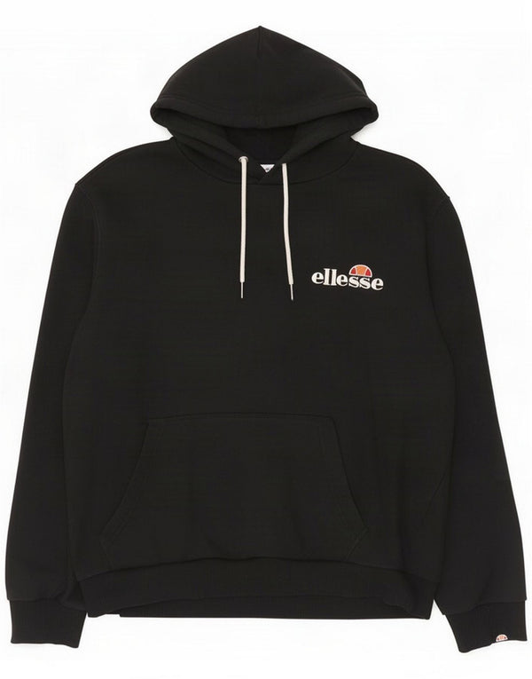 Ellesse Dame hættetrøje Jumper UK 16 Large Black Cotton