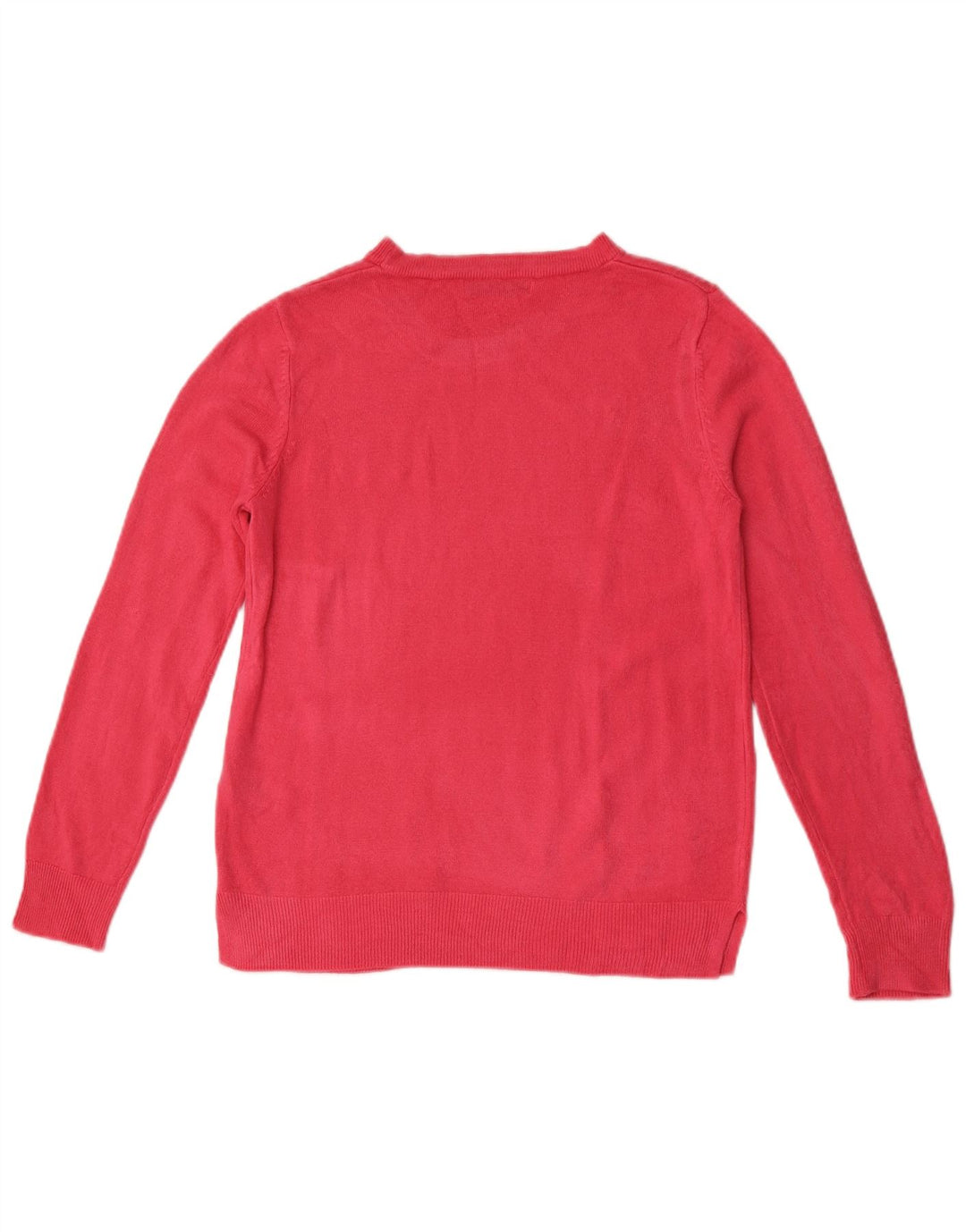 Marks & Spencer Dame Boat Neck Jumper Sweater UK 12 Medium Pink Akryl