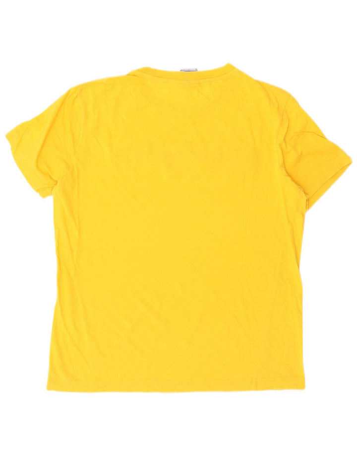 Champion Herre Grafisk T-Shirt Top Medium Gul