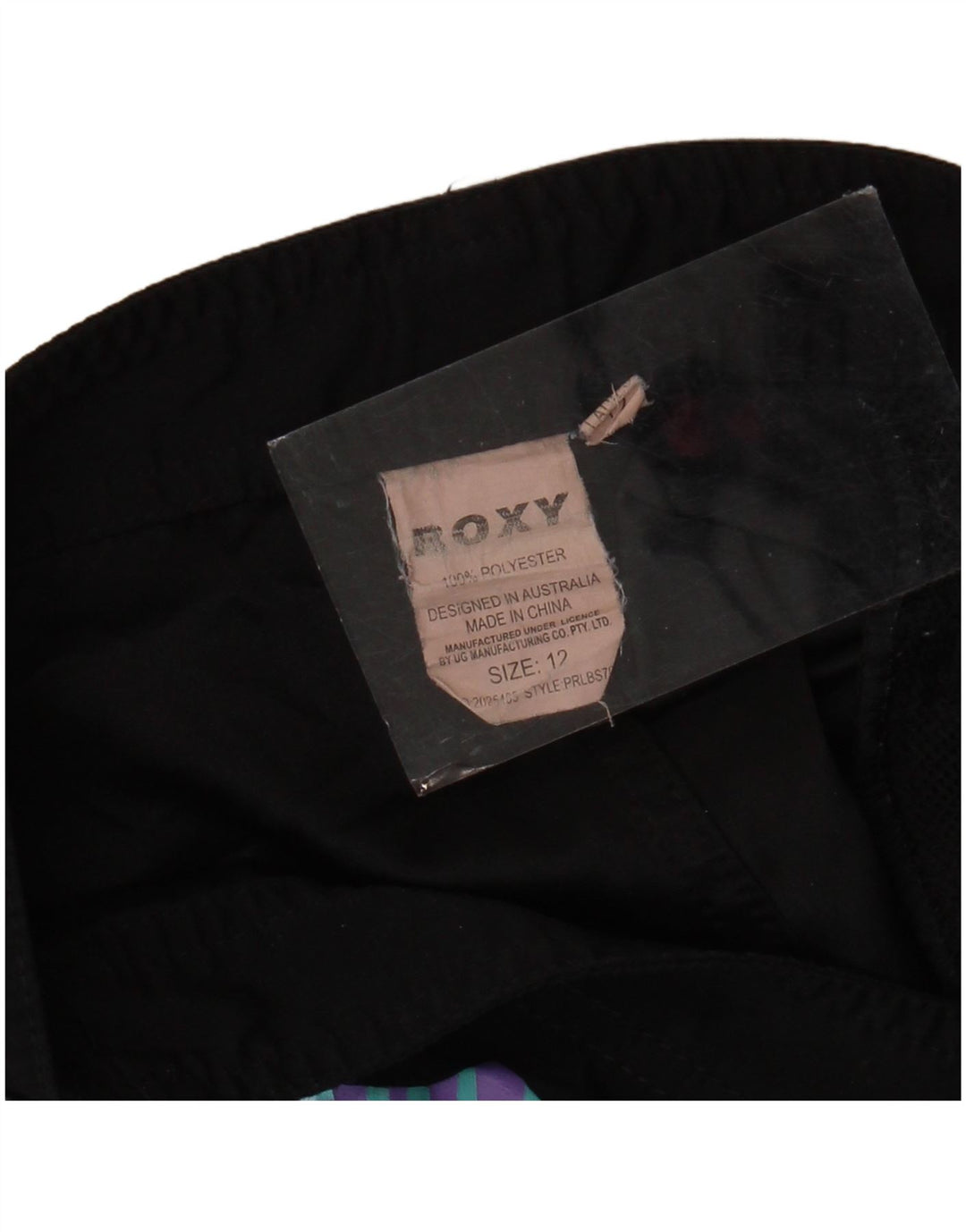 ROXY Womens Grafiske Casual Shorts US 12 Large W34 Black Polyester