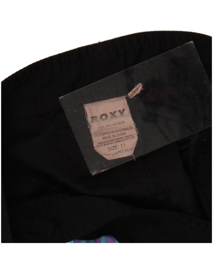 ROXY Womens Grafiske Casual Shorts US 12 Large W34 Black Polyester