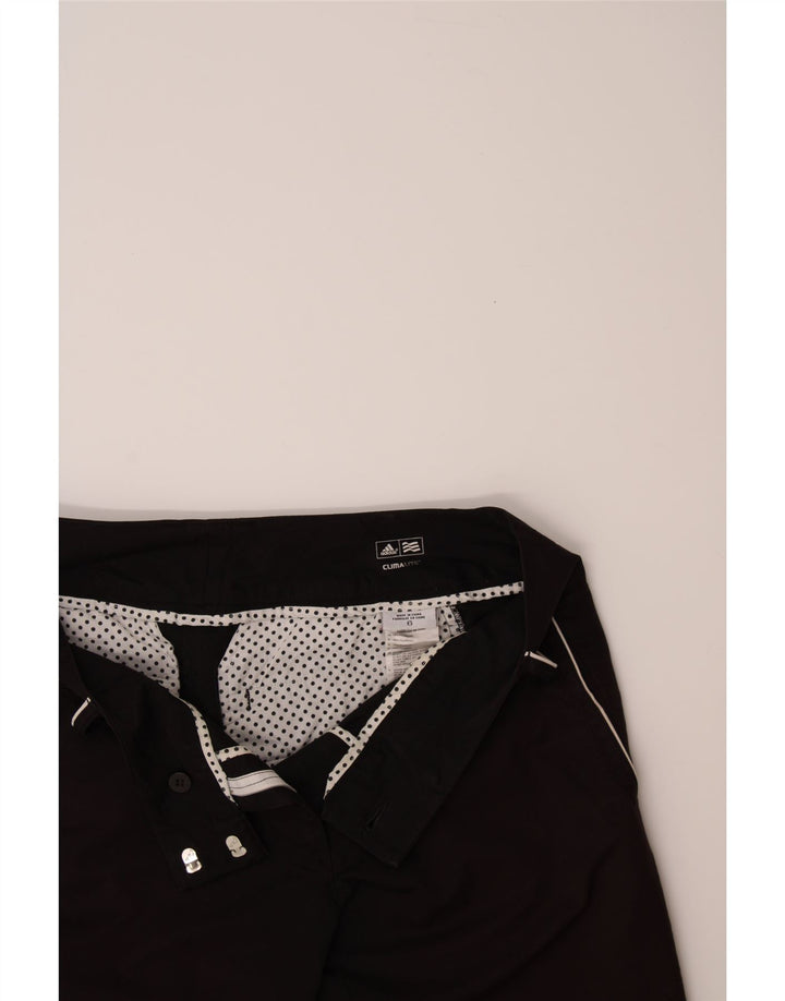 ADIDAS Womens Capri Trousers US 6 Medium W33 L17 Black Polyester Vintage Adidas and Second-Hand Adidas from Messina Hembry 