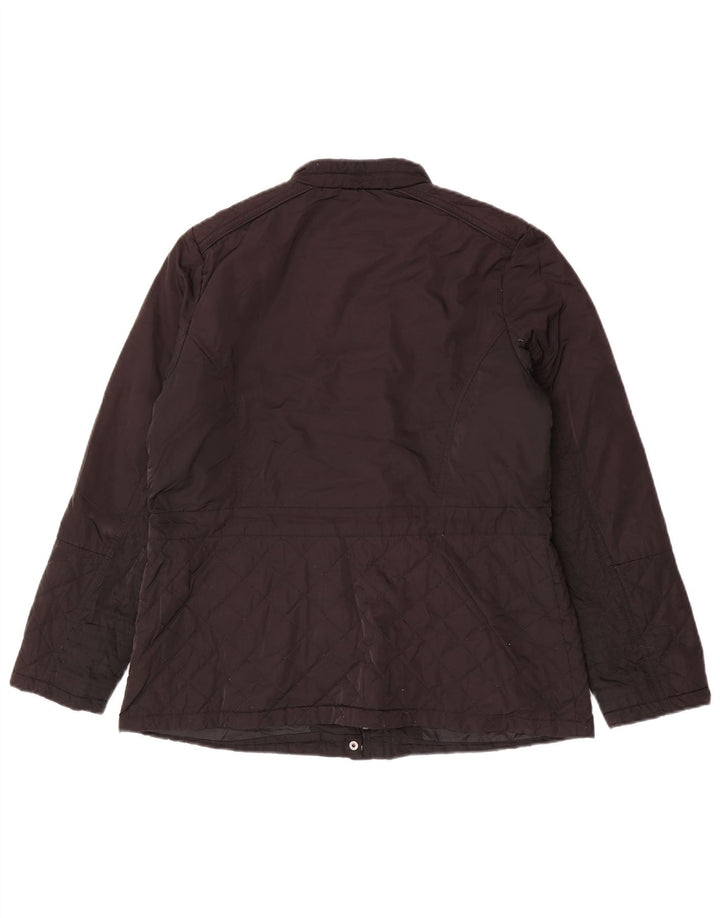 Marks & Spencer Quiltet jakke til kvinder UK 14 Stor sort polyester