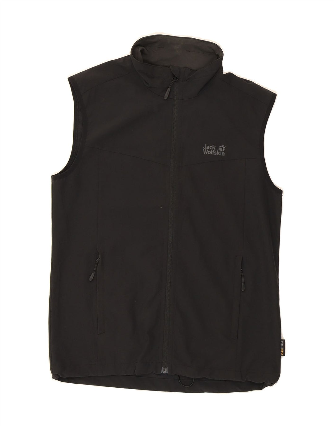 JACK WOLFSKIN Mens Sleeveless Tracksuit Top Jacket UK 38 Small Black Vintage Jack Wolfskin and Second-Hand Jack Wolfskin from Messina Hembry 