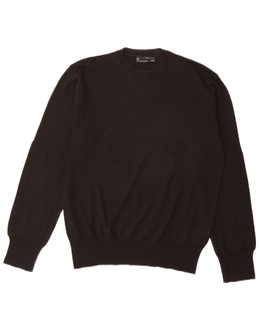 Zara Herre sweater med rund hals XL sort uld